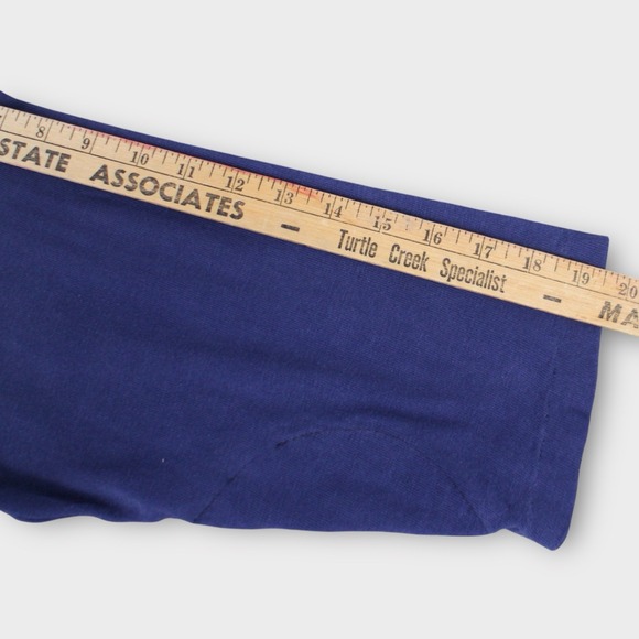 1960s Champion Marquette University Football Shirt 3/4 Sleeve Blue Sz S Rare USA - Picture 6 of 6